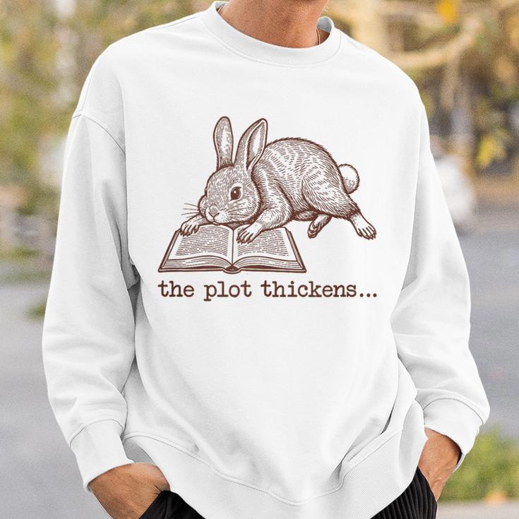 Bookish Rabbit Reading Fiction Novel Book Vintage Bookworms Sweatshirt Gifts for Him