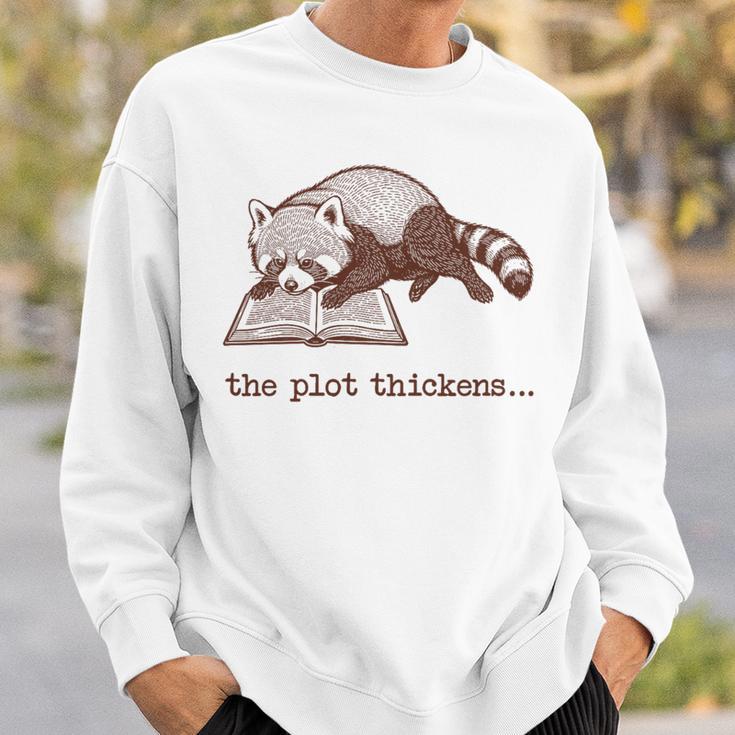 Bookish Red Panda Reading Fiction Book Vintage Bookworms Premium Tri-Blend Sweatshirt Gifts for Him