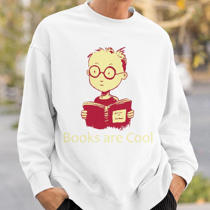 Books Are Cool Fun Reading Premium Sweatshirt Gifts for Him