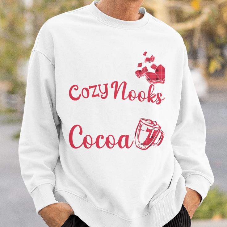 Books Cozy Nooks And Hot Cocoa Cute Fall Booklover Sweatshirt Gifts for Him