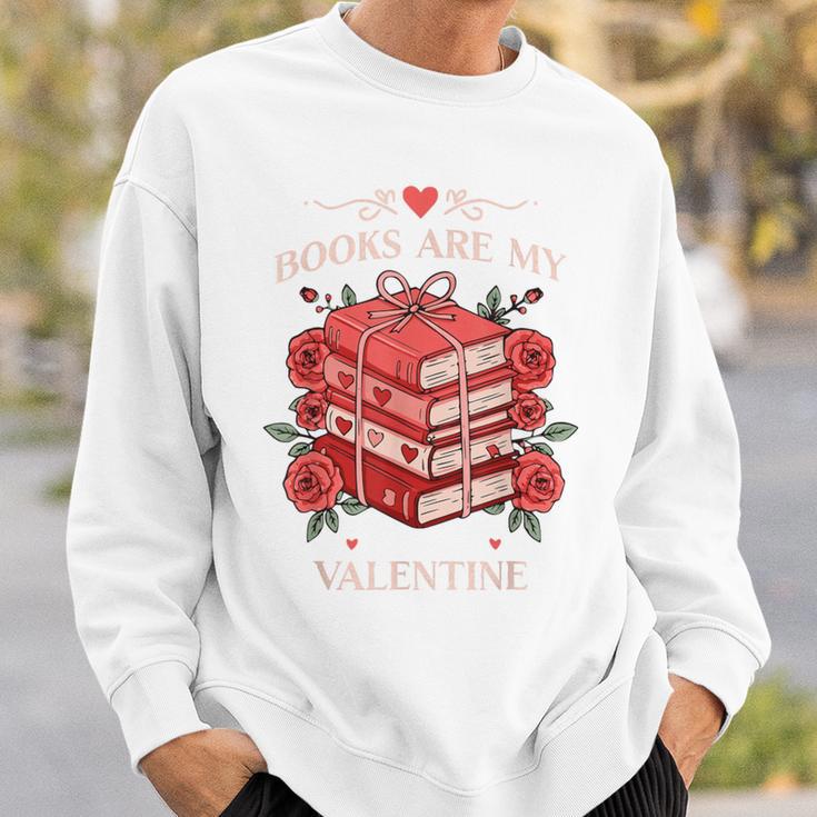 Books Are My Valentine Book Lover Heart Matching Party Sweatshirt Gifts for Him