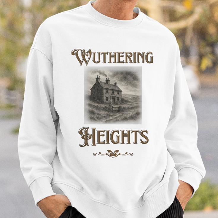 Bronte Novel Wuthering Heights Moorland Gothic Book Cover Sweatshirt Gifts for Him Bronte Novel Wuthering Heights Moorland Gothic Book Cover Sweatshirt Gifts for Him