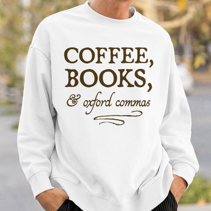 Coffee Books & Oxford Commas Funny Grammar Nerd Gift Sweatshirt Gifts for Him Coffee Books & Oxford Commas Funny Grammar Nerd Gift Sweatshirt Gifts for Him