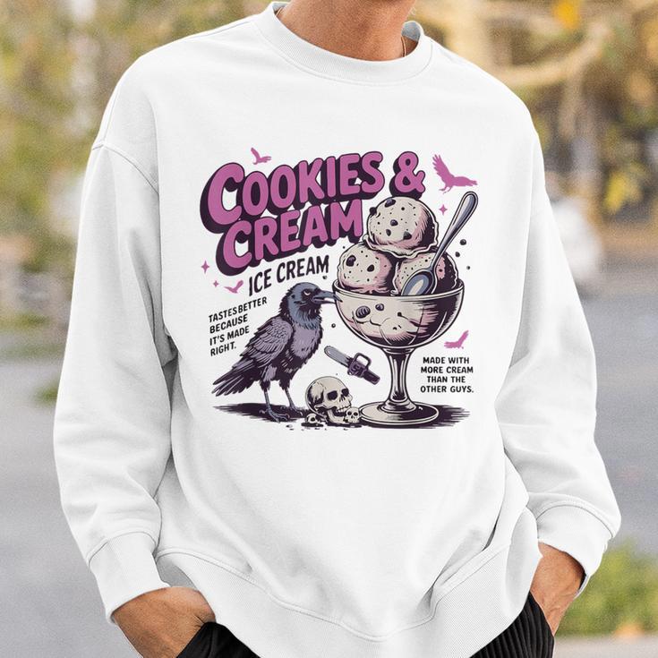 Cookie & Cream Ice Cream Butcher And Bird Book Lover Sweatshirt Gifts for Him