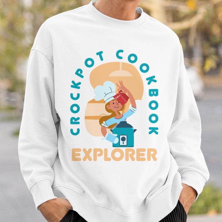 Crockpot Cookbook Baking Cooking Lovers Chef Cook Bakers Sweatshirt Gifts for Him