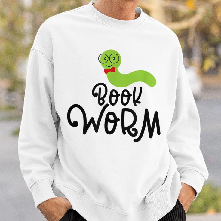 Cute Book Worm Reading Lovers Sweatshirt Gifts for Him