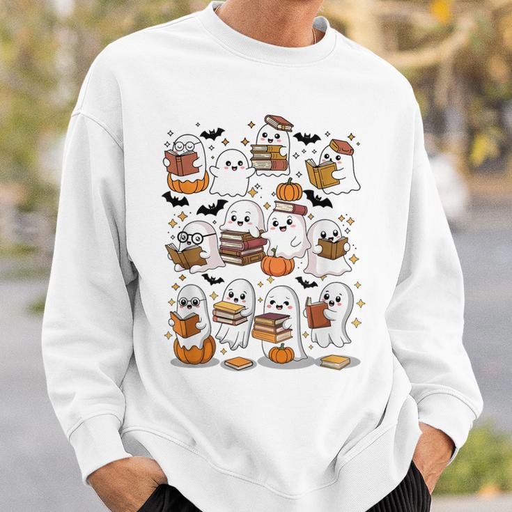 Cute Ghosts Reading Books Smart Book Lover Halloween Sweatshirt Gifts for Him Cute Ghosts Reading Books Smart Book Lover Halloween Sweatshirt Gifts for Him