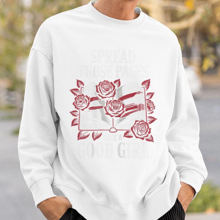 Dark Romance Books Women Quote Spread Those Pages Good Girl Sweatshirt Gifts for Him Dark Romance Books Women Quote Spread Those Pages Good Girl Sweatshirt Gifts for Him