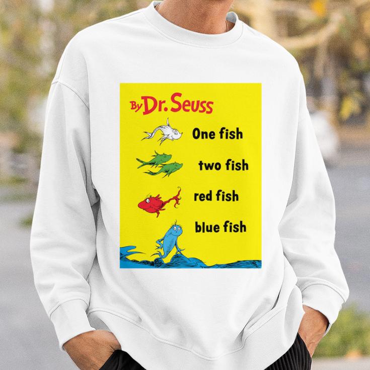 Dr Seuss One Fish Two Fish Book Cover Sweatshirt Gifts for Him