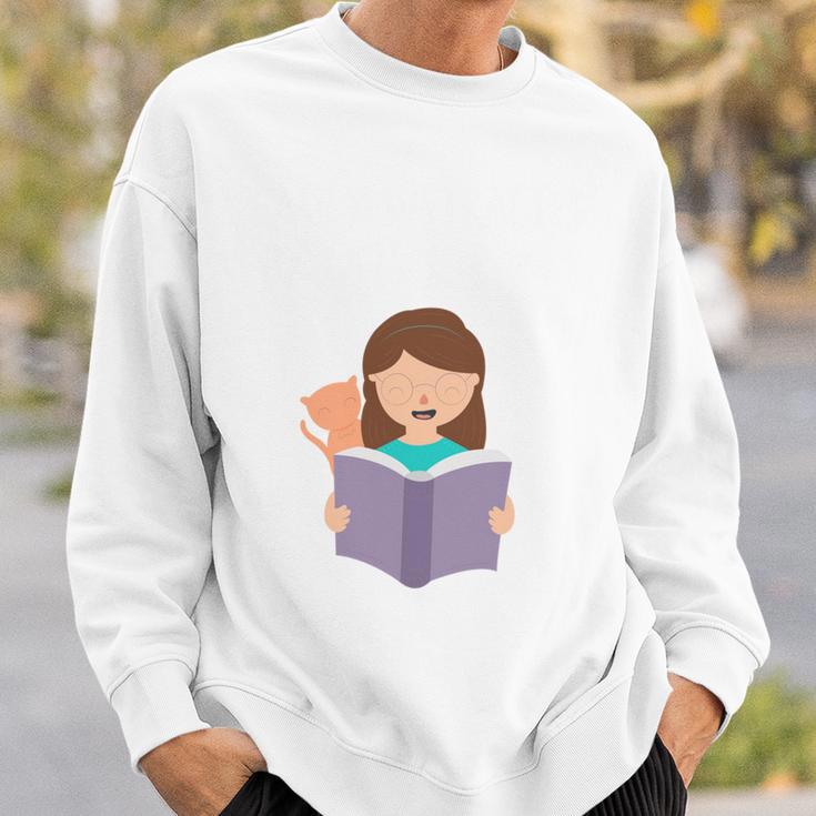 Easily Distracted By Cats And Books Girl Tee T-Shirt Sweatshirt Gifts for Him