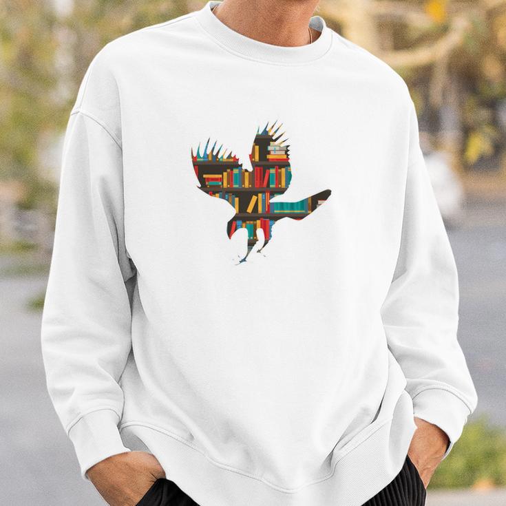 Easily Distracted By Hawks & Books Lover Falcon Bird Sweatshirt Gifts for Him