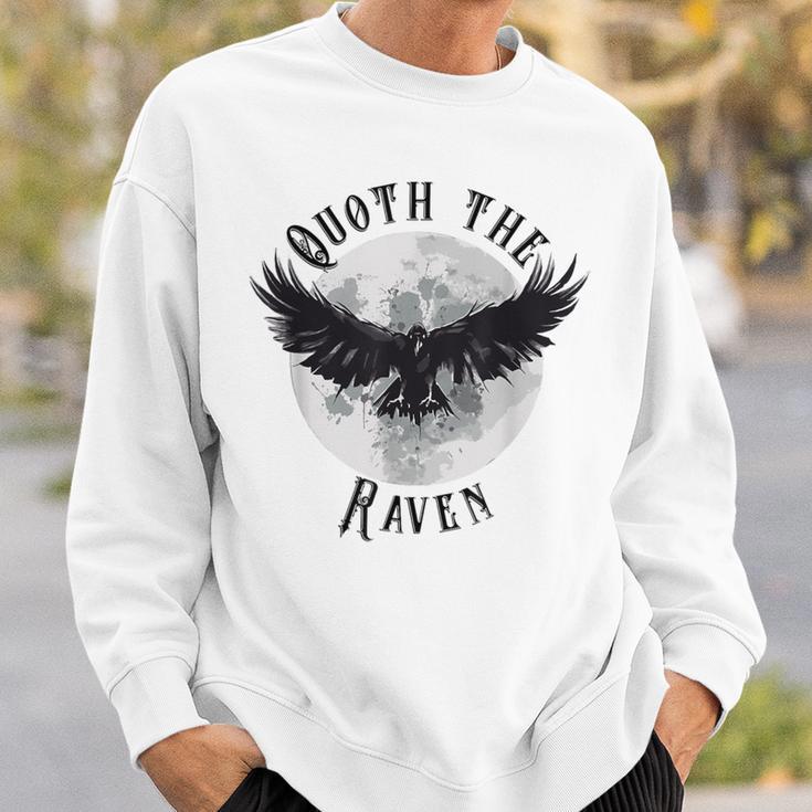 Edgar Allan Poe Nevermore The Raven Quote Literary Book Sweatshirt Gifts for Him