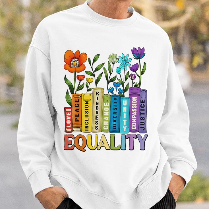 Equality Books Wildflower Rainbow LGBT Lesbian Gay Pride Sweatshirt Gifts for Him Equality Books Wildflower Rainbow LGBT Lesbian Gay Pride Sweatshirt Gifts for Him
