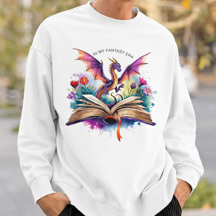 In My Fantasy Era Magic Dragon Book Sweatshirt Gifts for Him