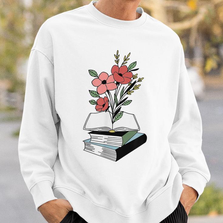Floral Book Reader Fan For Reading Flower Books With Blooms Sweatshirt Gifts for Him Floral Book Reader Fan For Reading Flower Books With Blooms Sweatshirt Gifts for Him