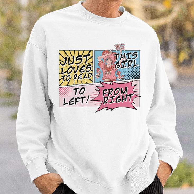 This Girl Reads Right To Left Comic Books Anime And Manga Sweatshirt Gifts for Him This Girl Reads Right To Left Comic Books Anime And Manga Sweatshirt Gifts for Him