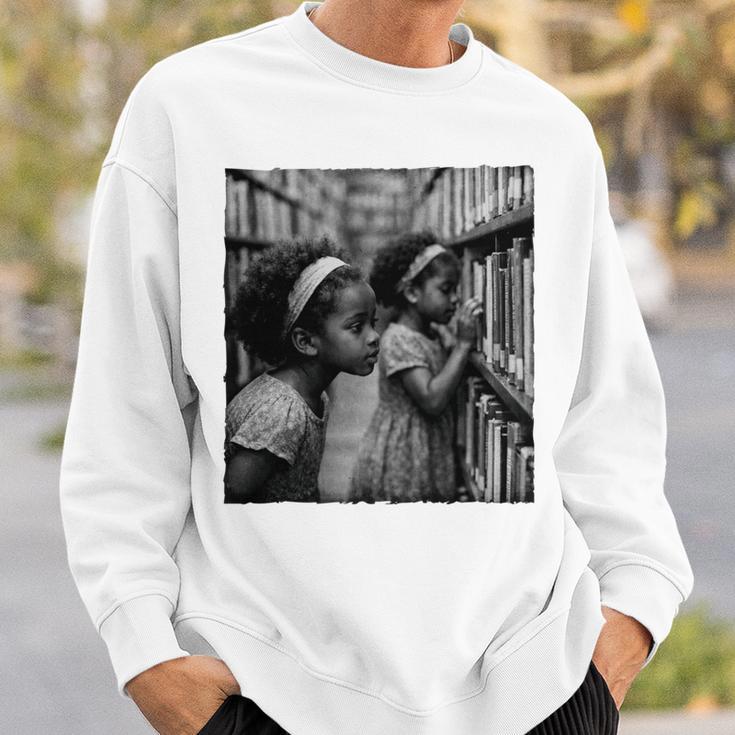 Girls Reading Books Book Lover Afro African Reader Sweatshirt Gifts for Him