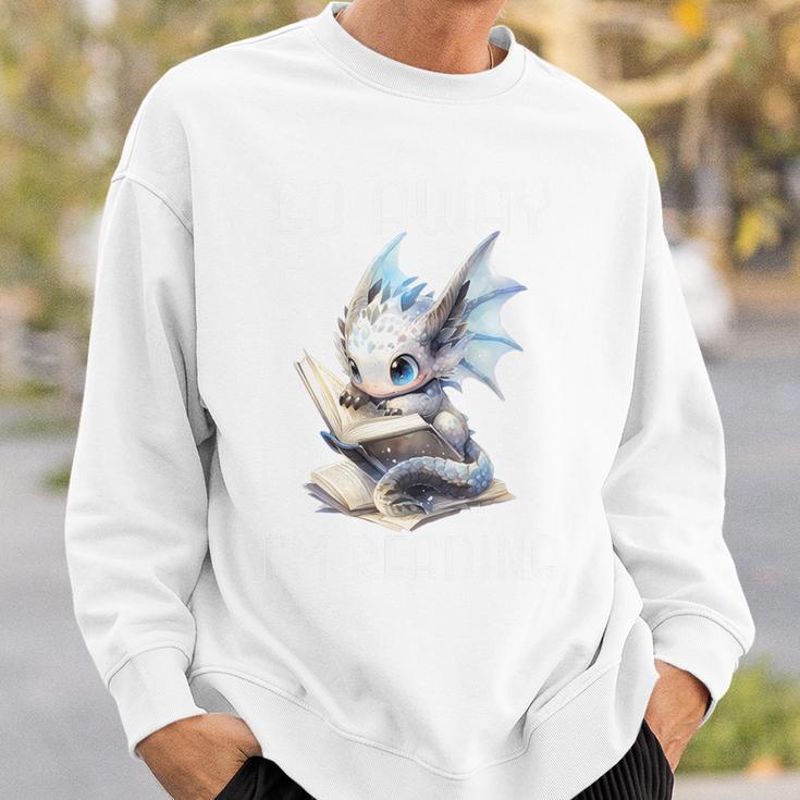 Go Away I'm Reading a Book Dragon Books And Dragons Bookish Premium Tri-Blend Sweatshirt Gifts for Him Go Away I'm Reading a Book Dragon Books And Dragons Bookish Premium Tri-Blend Sweatshirt Gifts for Him