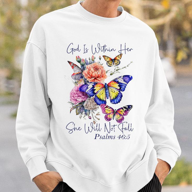 God Is Within Her Faith 聖句 詩篇 スウェットシャツ 彼への贈り物