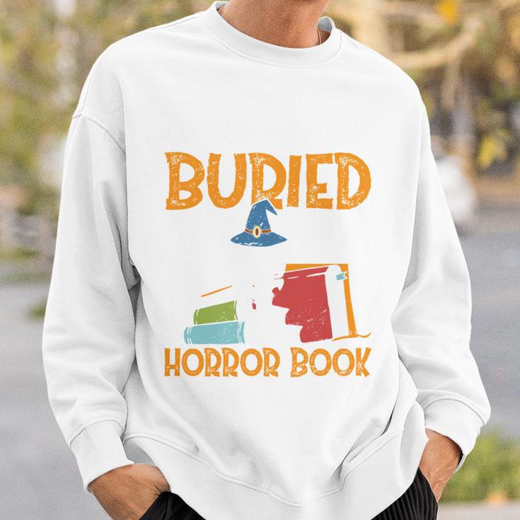 I’d Rather Be Buried In A Horror Book Spooky Skull Book Fan Sweatshirt Gifts for Him I’d Rather Be Buried In A Horror Book Spooky Skull Book Fan Sweatshirt Gifts for Him