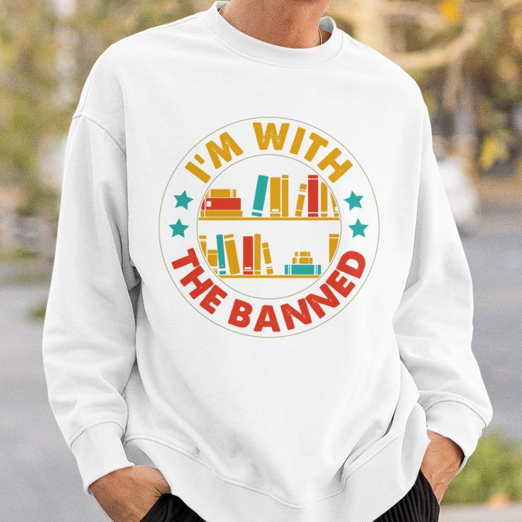 I'm With The Banned Books I Survived Reading Banned Books Sweatshirt Gifts for Him