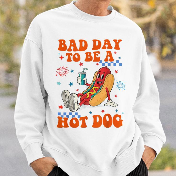 Its A Bad Day To Be A Hot Dog Hot Dog 4Th Of July Bbq Sweatshirt Gifts for Him