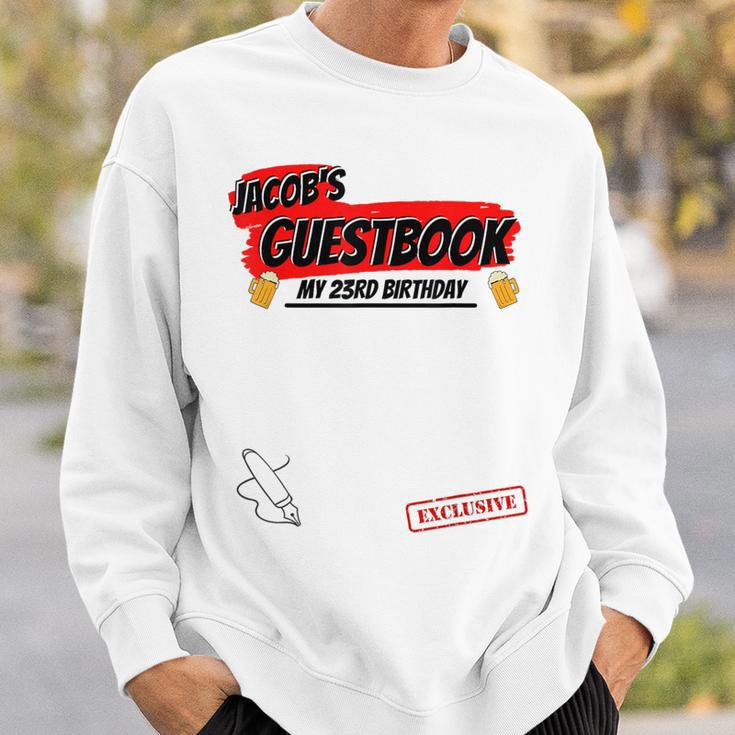 Jacob 23rd Birthday Guest Book Idea Sweatshirt Gifts for Him