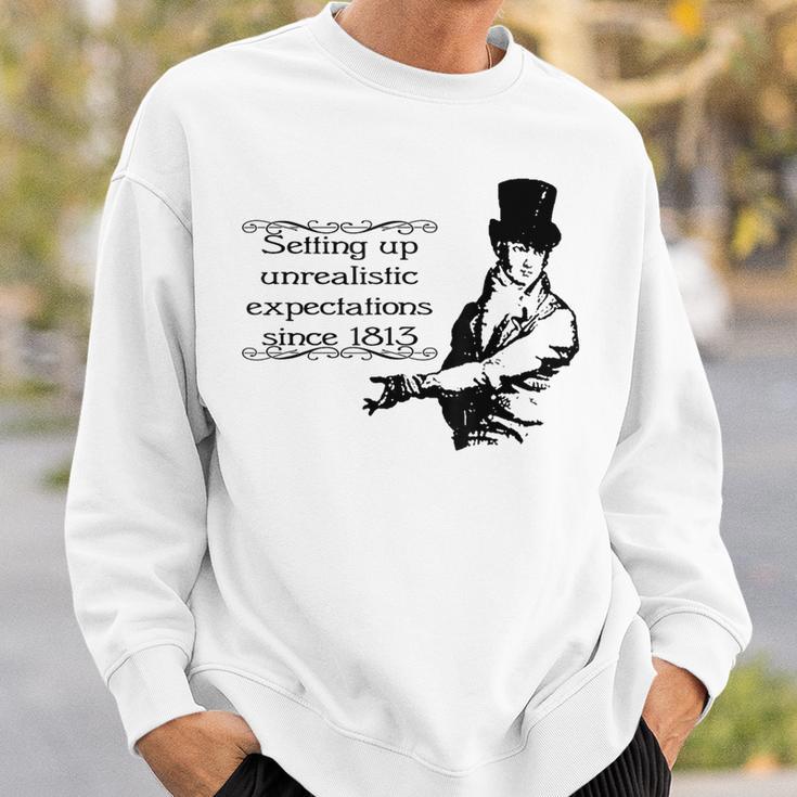 Jane Austen Mr Darcy Expectations Literary Book Club Sweatshirt Gifts for Him