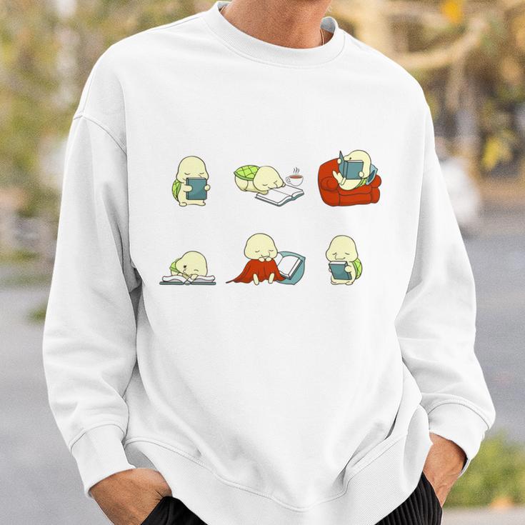 Just Bookworm Things Nerd Reading Book Tortoise Turtle Books Sweatshirt Gifts for Him