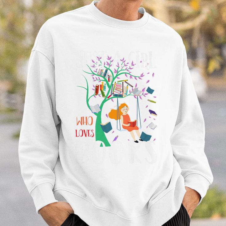 Just A Girl Who Loves Books Lover Librarian Reading Bookworm Premium Sweatshirt Gifts for Him Just A Girl Who Loves Books Lover Librarian Reading Bookworm Premium Sweatshirt Gifts for Him