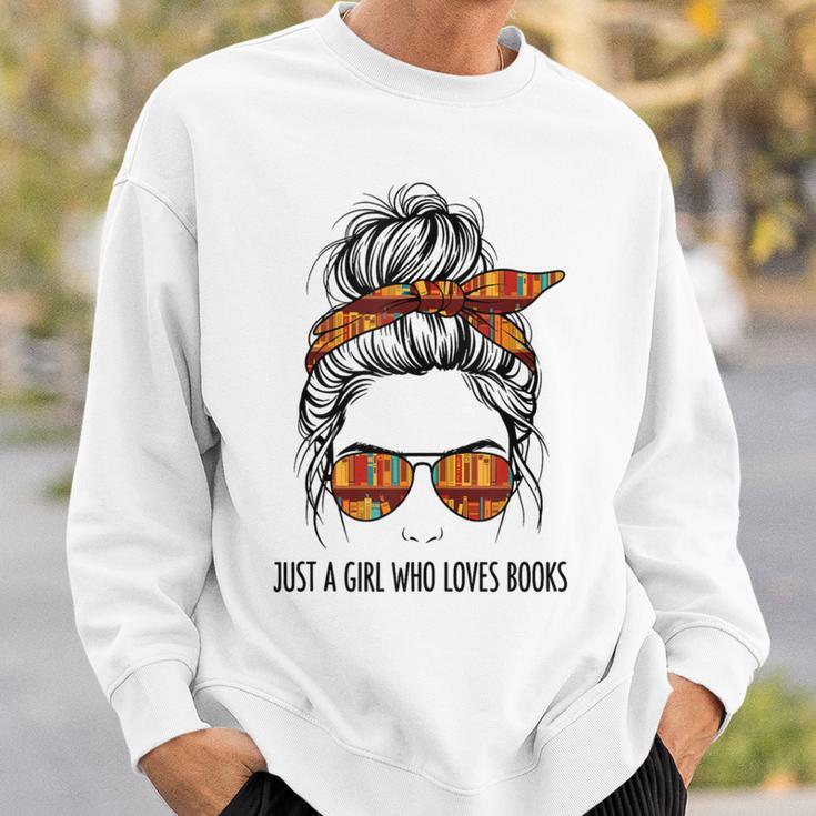 Just a Girl Who Loves Books Pajamas Shirt Reading Book Lover Sweatshirt Gifts for Him Just a Girl Who Loves Books Pajamas Shirt Reading Book Lover Sweatshirt Gifts for Him