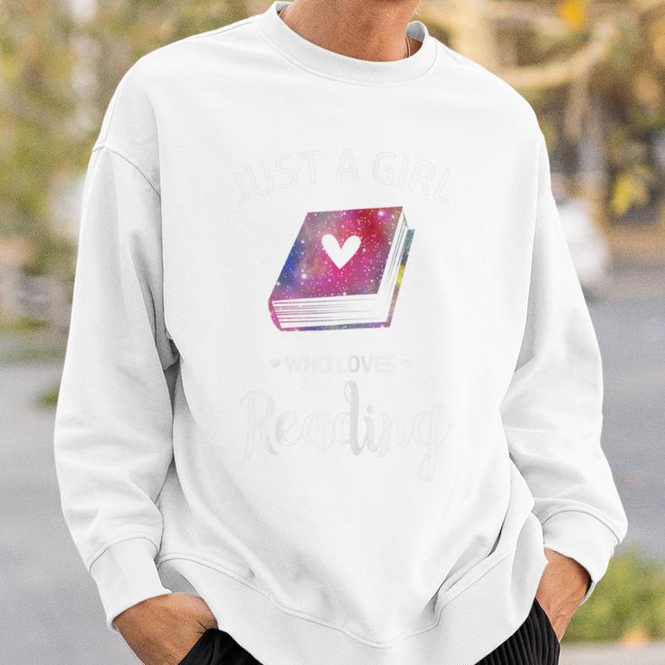 Just a Girl Who Loves Reading Book Lover Reading Sweatshirt Gifts for Him