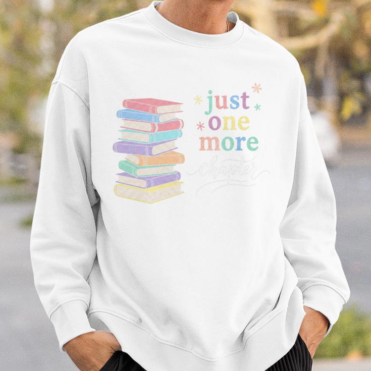 Just One More Chapter Cozy Pastel Bookworm Cute Book Reader Premium Tri-Blend Sweatshirt Gifts for Him