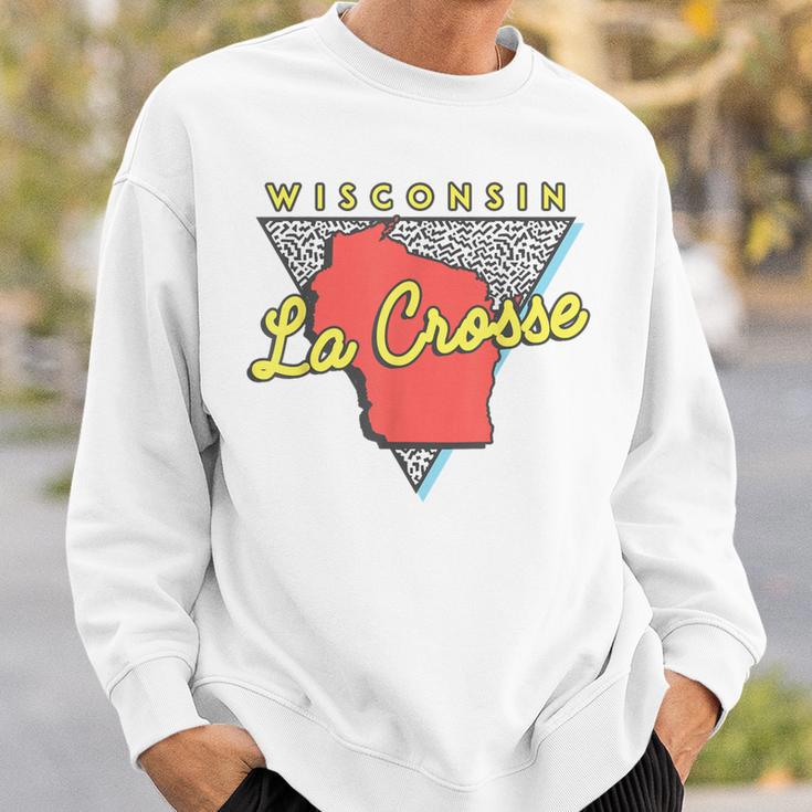 La Crosse ウィスコンシン ヴィンテージ Wi レトロ トライアングル スウェットシャツ 彼への贈り物