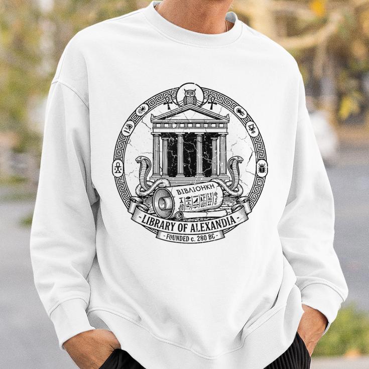 Library Of Alexandria Ancient Book Lover Librarian Books Sweatshirt Gifts for Him