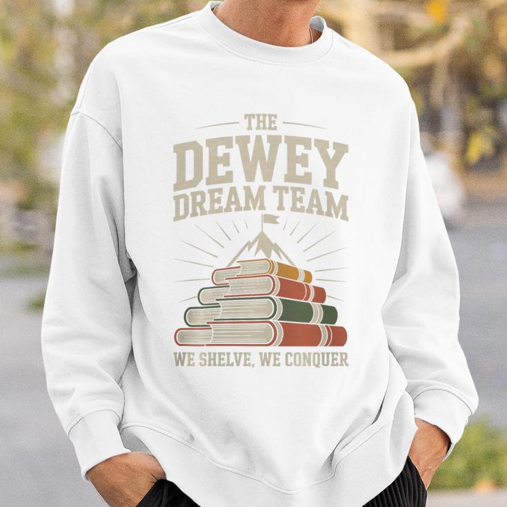 Library Dream Team Mountain Of Books Librarian Premium Tri-Blend Sweatshirt Gifts for Him