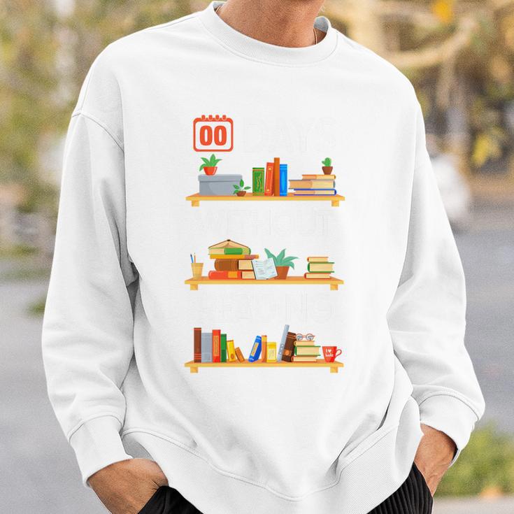 Library Librarian Bookworm Book 00 Days Without Reading Premium Tri-Blend Sweatshirt Gifts for Him