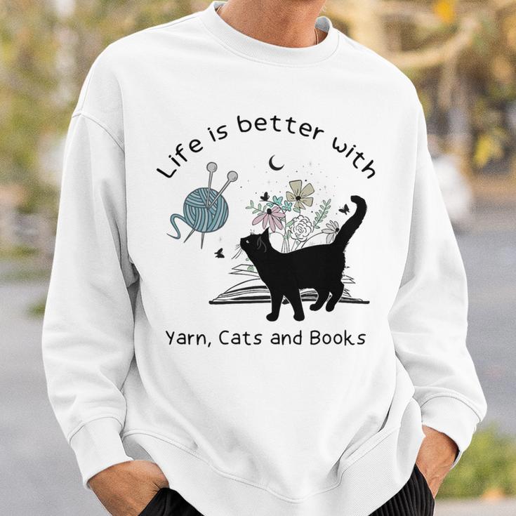 Life Is Better With Yarn Cats And Books Premium Tri-Blend Sweatshirt Gifts for Him Life Is Better With Yarn Cats And Books Premium Tri-Blend Sweatshirt Gifts for Him