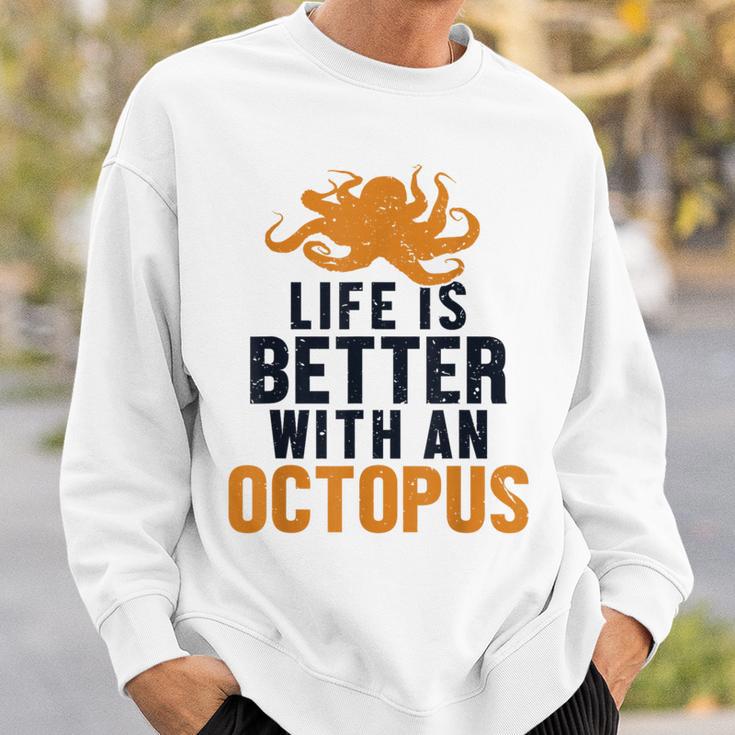 Life Is Better With An Octopus Cephalopoda 蛸 スウェットシャツ 彼への贈り物