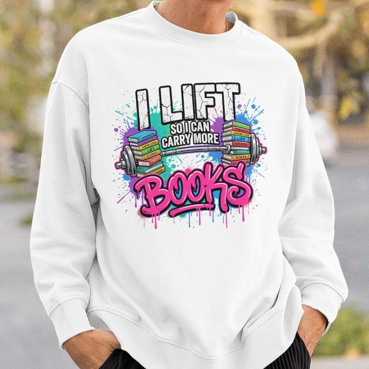I Lift So I Can Carry More Books Reader Librarian Premium Tri-Blend Sweatshirt Gifts for Him
