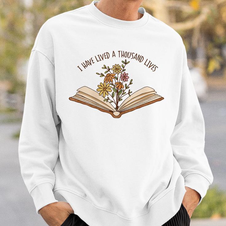 I Have Lived a Thousand Lives Reading Book Lover Sweatshirt Gifts for Him