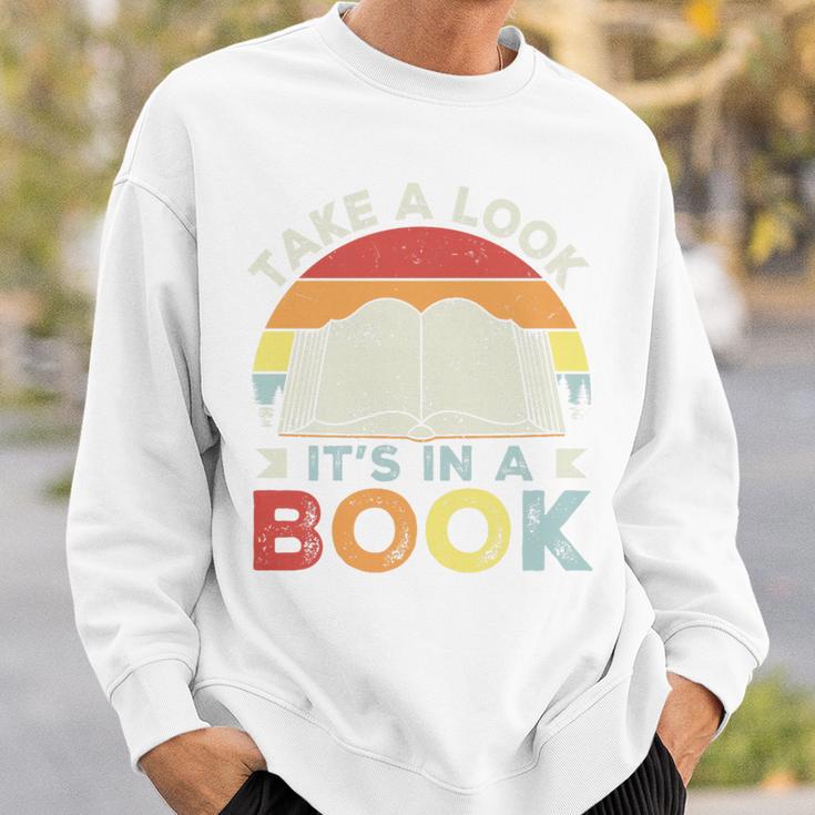 Take A Look It's In A Book Retro Reading Premium Tri-Blend Sweatshirt Gifts for Him Take A Look It's In A Book Retro Reading Premium Tri-Blend Sweatshirt Gifts for Him