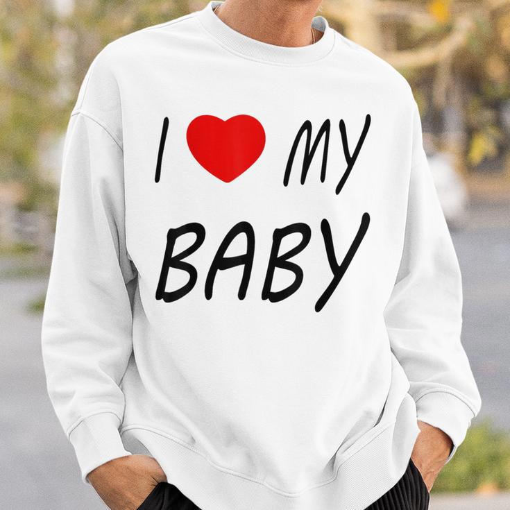 I Love My Baby ブラック スウェットシャツ 彼への贈り物