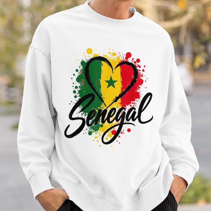 I Loveenegal 休暇 旅行 旗 お土産 ハート ツーリスト スウェットシャツ 彼への贈り物