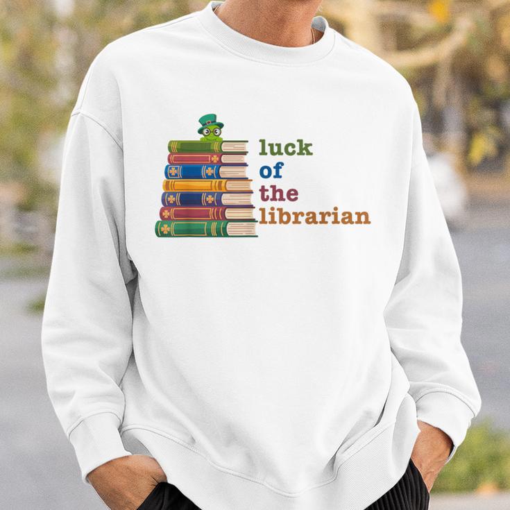 Luck Of The Librarian St Patricks Day Book Lover Sweatshirt Gifts for Him
