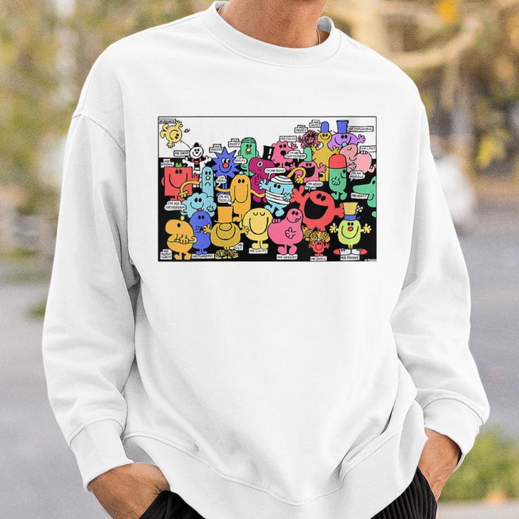 Mr Men Little Miss Retro Colourful Comic Book Scene Sweatshirt Gifts for Him Mr Men Little Miss Retro Colourful Comic Book Scene Sweatshirt Gifts for Him