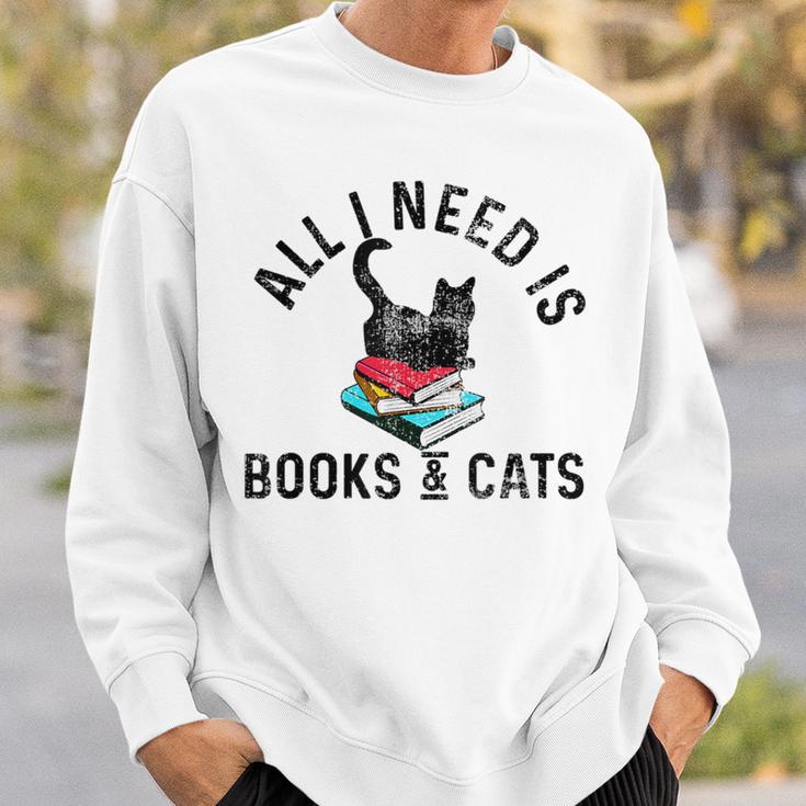 All Need Is Books & Cats Book Reader And Kittens Art Sweatshirt Gifts for Him All Need Is Books & Cats Book Reader And Kittens Art Sweatshirt Gifts for Him