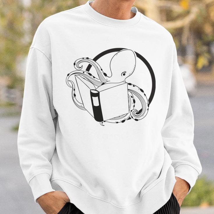 Nerdy Book Lover Shirt Kraken Open A Book Sweatshirt Gifts for Him