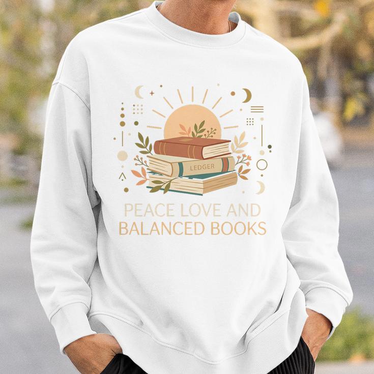 Peace Love And Balanced Books Tax Auditor Accountant Premium Tri-Blend Sweatshirt Gifts for Him