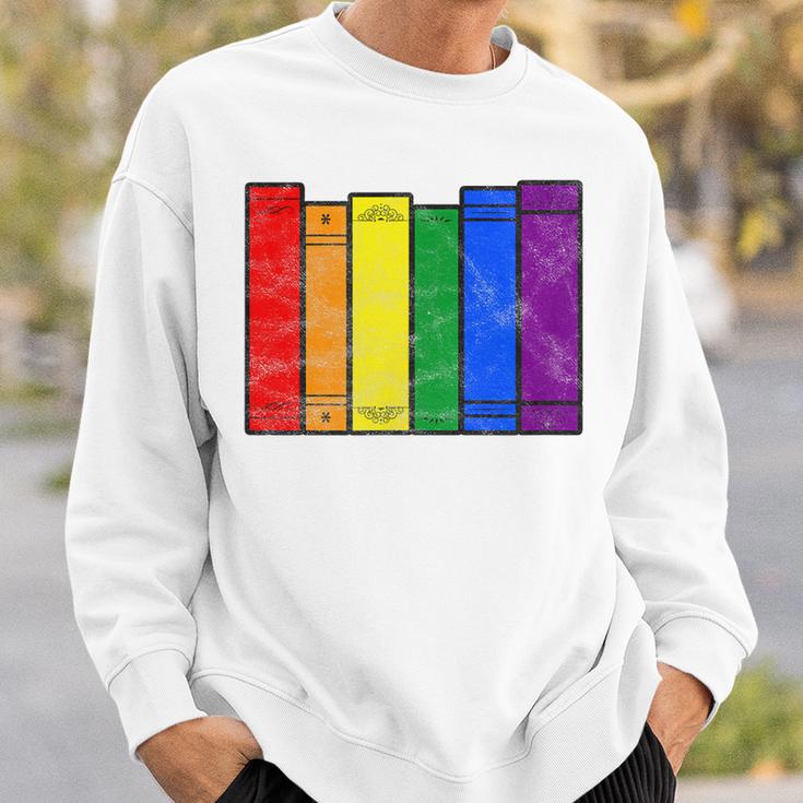 Pride Flag Books Bookish Rainbow Queer Reader Gay Writer Sweatshirt Gifts for Him Pride Flag Books Bookish Rainbow Queer Reader Gay Writer Sweatshirt Gifts for Him